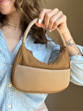 Urban Outfitters Tan and Cream Shoulder Bag